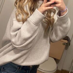 Aerie white Crew Neck Sweater